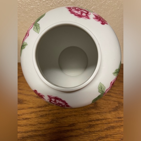 Vintage Taste Setter Sigma PLUMROSE by Gail Levitis Floral Vase Jar 7 1/2" Tall - Picture 9 of 11